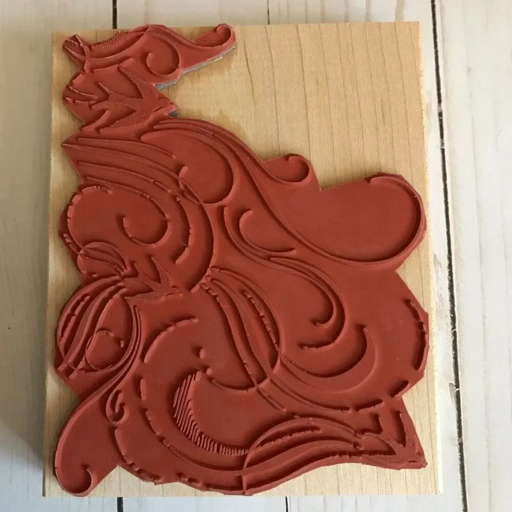 Stampin up! wood mounted rubber stamp French flair card making New without tags